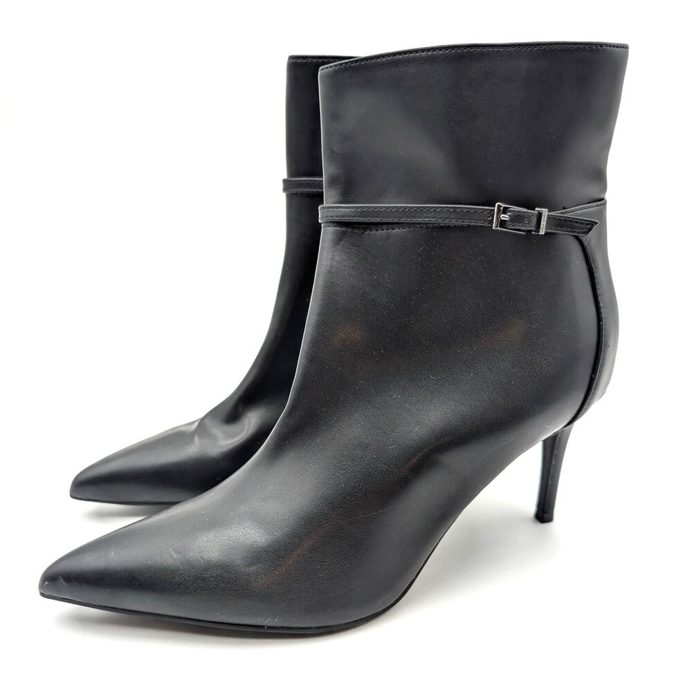 Calvin Klein Vivera Pointed Toe Ankle Bootie Women's Black Size US9.5M EU40
